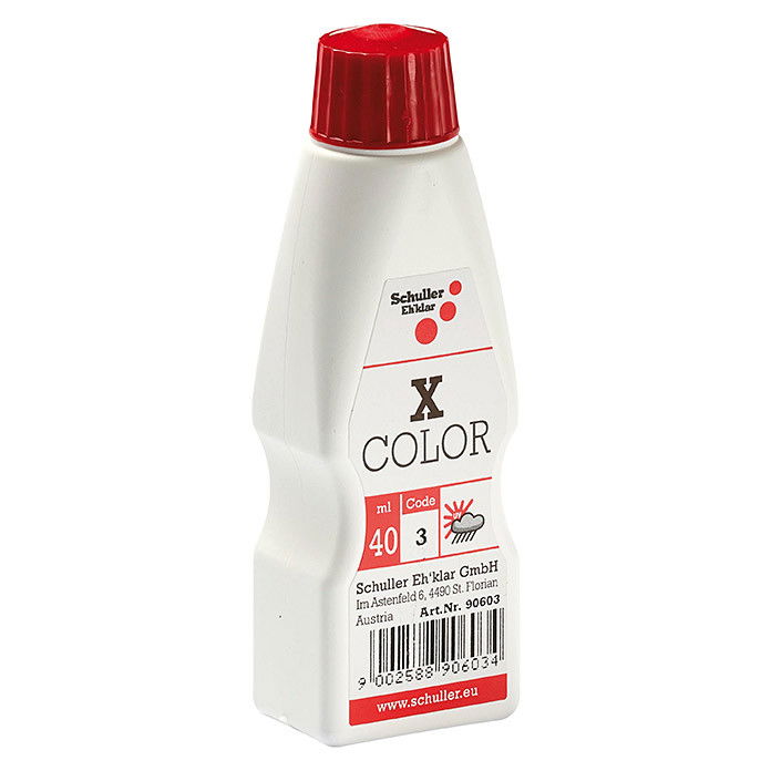Schuller X-COLOR fény- és időjárásálló színező, 40 ml, tűzpiros termék fő termékképe