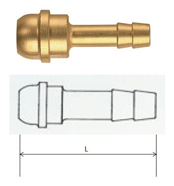 (ST129M) G 1/2 csatlakozású tömlővég, rövid termék fő termékképe