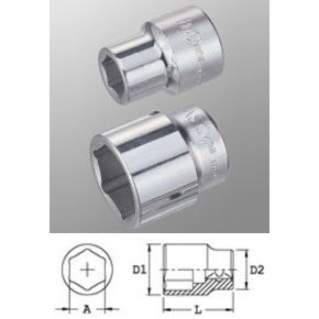 Genius Tools 625221 3/4"-os 6 lapú dugókulcs fej, 21 mm termék fő termékképe
