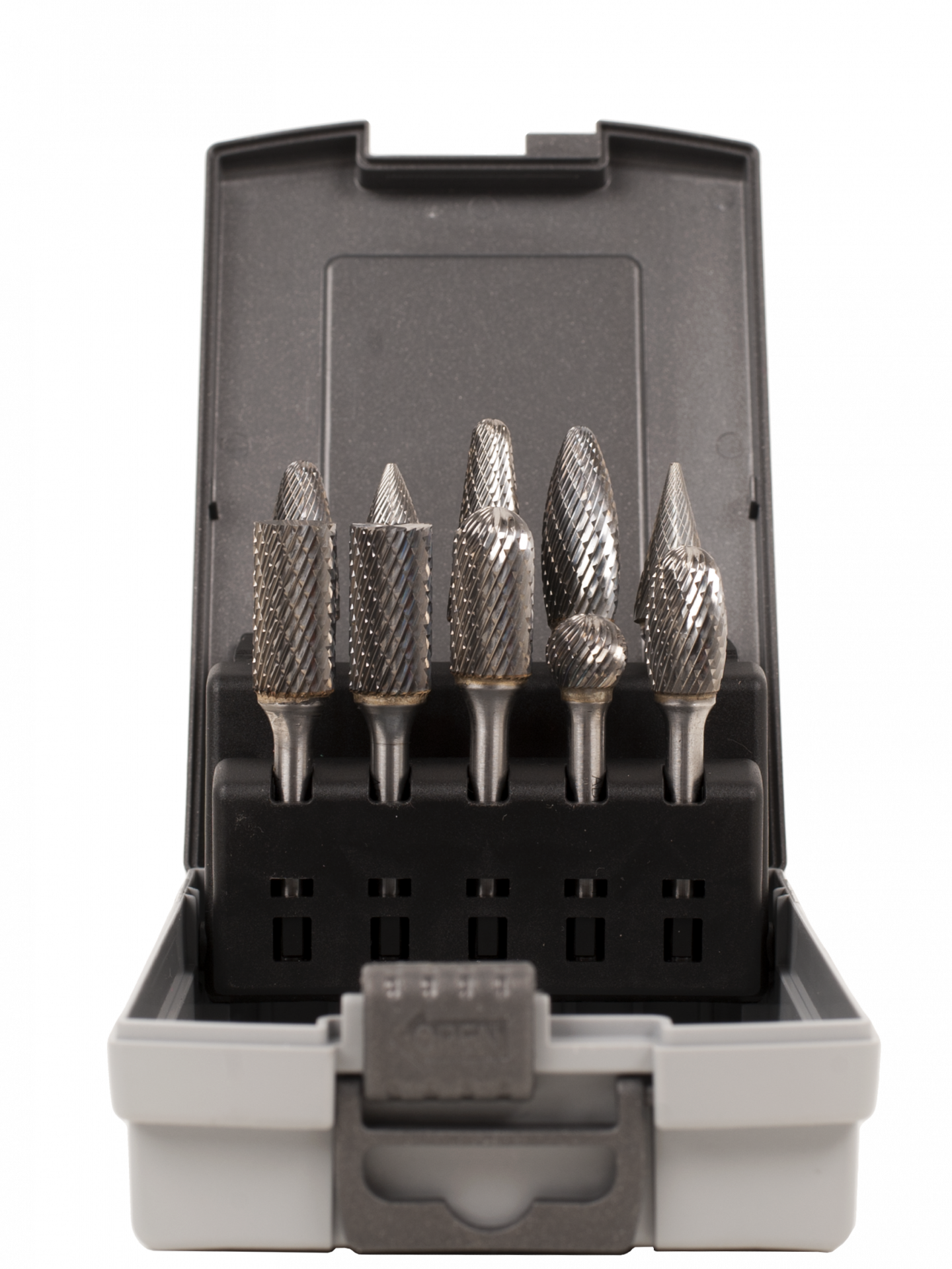 Abraboro No. 4 keményfém turbómaró készlet, 10 db, műanyag dobozban, kereszt fogazással termék fő termékképe