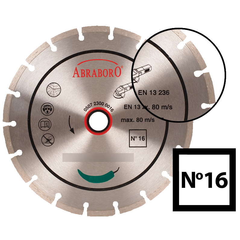 Abraboro 125 x 22.23 mm No.16 univerzális gyémánttárcsa termék fő termékképe