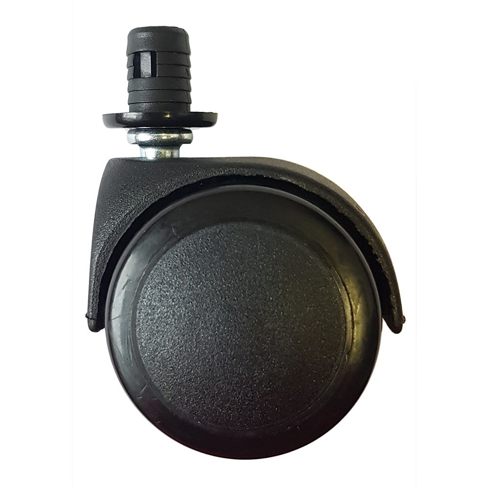 67-59-50 Ø8 mm csapos műanyag hüvelyes bútorgörgő Ø50 mm, puha termék fő termékképe