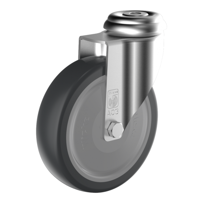 Demotech EP RAR 02/100/32K-FA EP hátfuratos készülékgörgő, porvédős, Ø100 mm termék fő termékképe