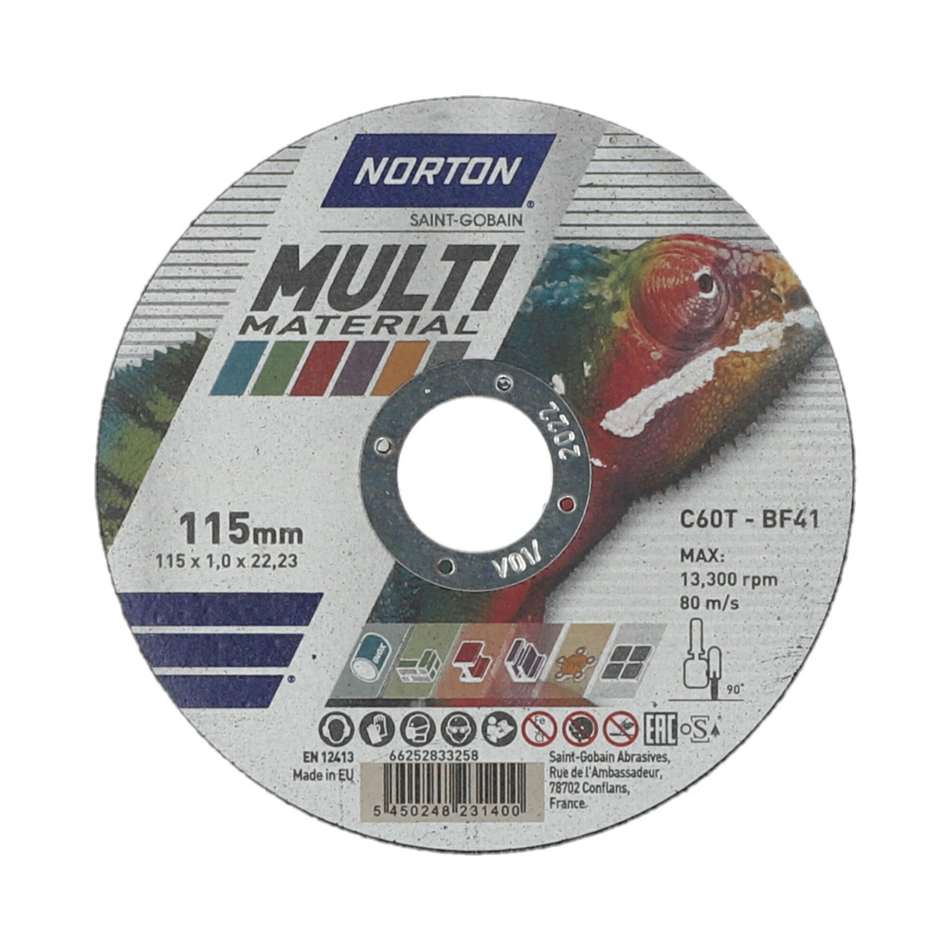 Norton Multimaterial vágókorong 115x1,0x22,23mm C60T, 25 db/csomag termék fő termékképe