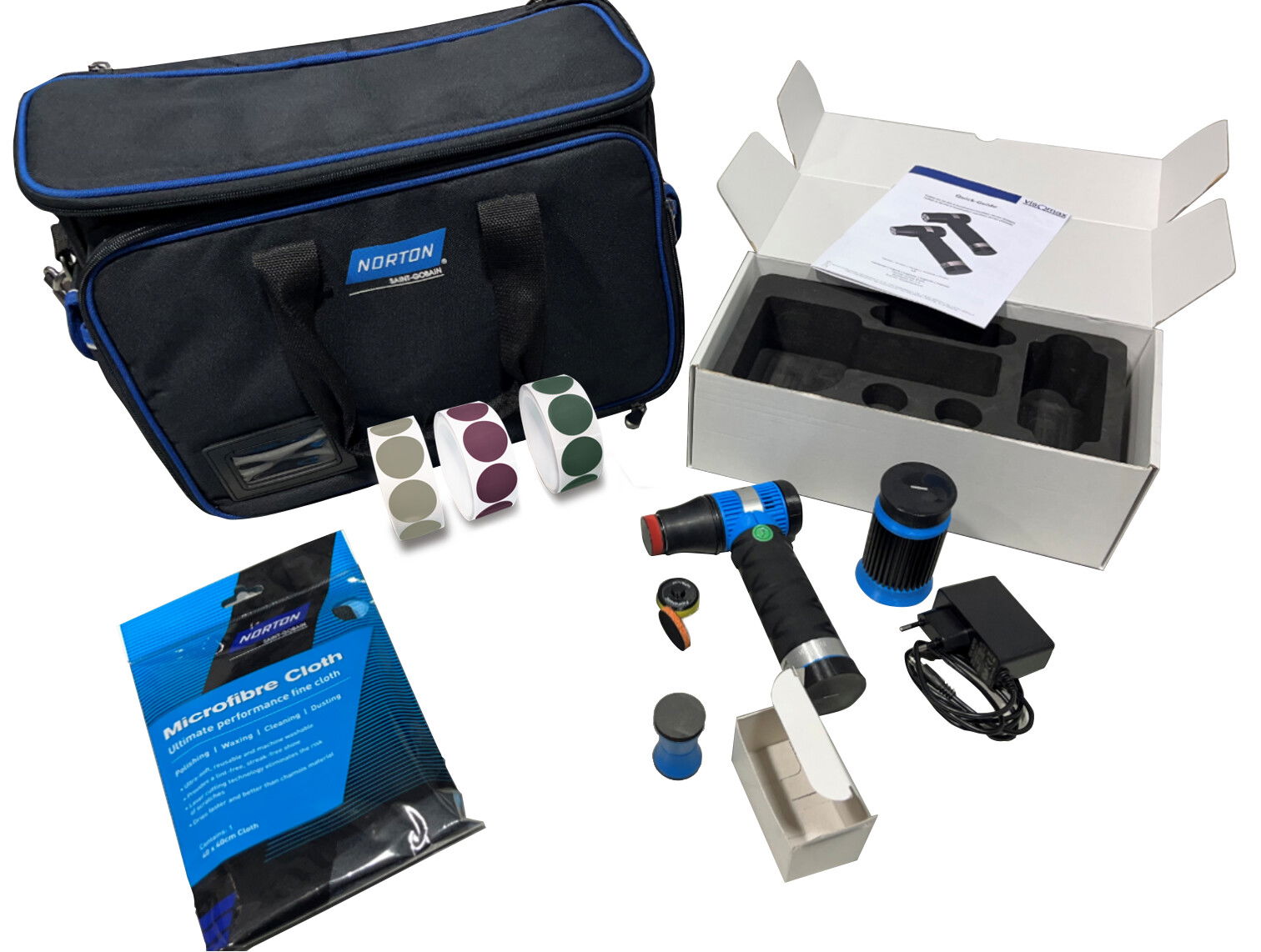 Norton Denibber (hibajavító) akkumulátoros csiszológép készlet termék fő termékképe