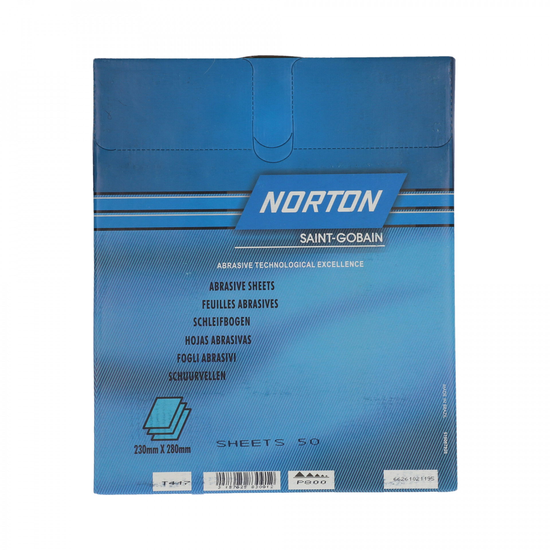 Norton Black Ice T417 vízálló csiszolópapír 230x280mm P800, 50db/csomag termék fő termékképe