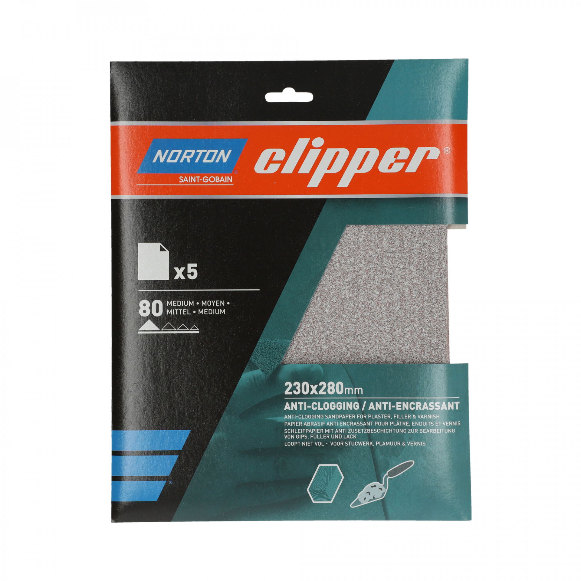 Norton Clipper A275 No-fil® csiszolópapír 230x280mm P80, 10 db/csomag termék fő termékképe