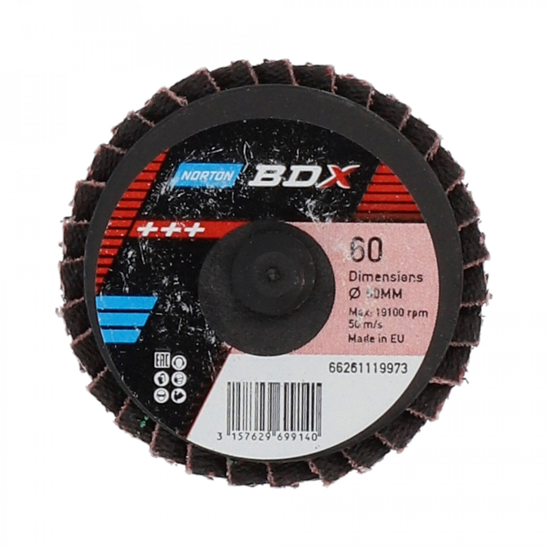 Norton Speedlok BDX R766 TR lamellás csiszolókorong Ø50mm P60, 10 db/csomag termék fő termékképe