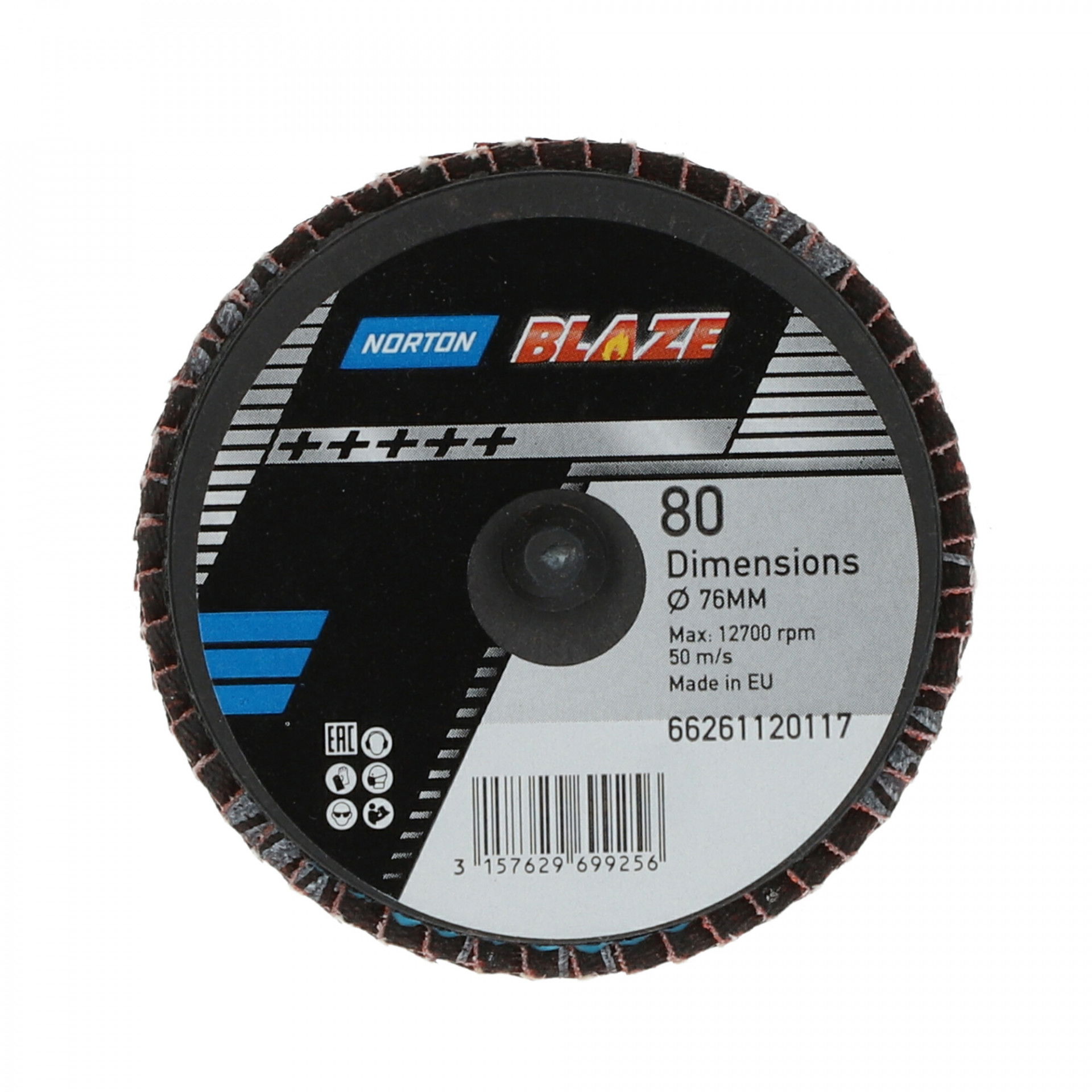 Norton Speedlok Blaze R980P TR lamellás csiszolókorong Ø75mm P80, 10 db/csomag termék fő termékképe