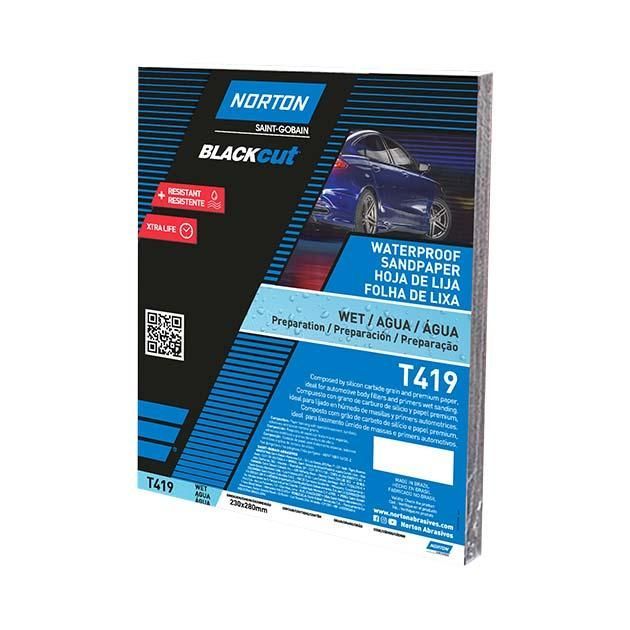 Norton T419 vízálló csiszolópapír 230x280mm P500, 200db/csomag termék fő termékképe
