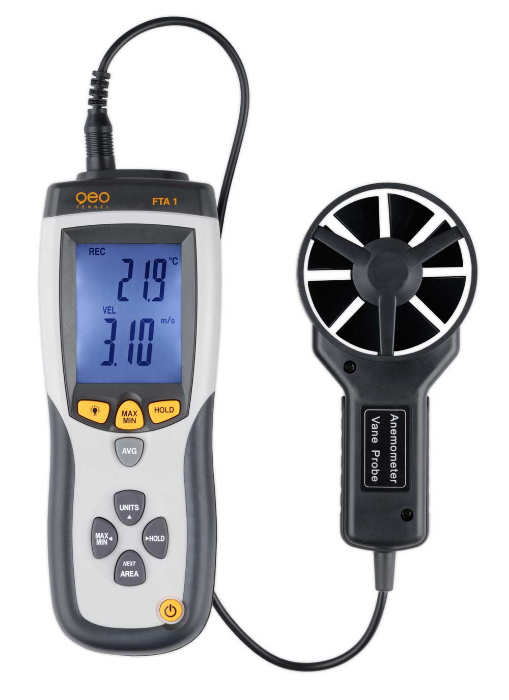 geo-FENNEL FTA 1 légsebességmérő hőmérsékletmérővel termék fő termékképe