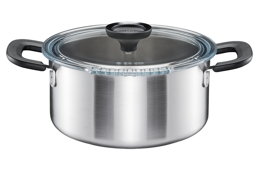 Fiskars Functional Form lábas, 3 l, rozsdamentes acél, fedővel termék fő termékképe