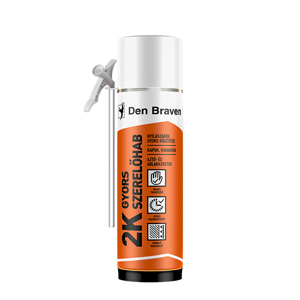 Den Braven 2K gyors szerelőhab, adapteres flakon, kék 400 ml termék fő termékképe
