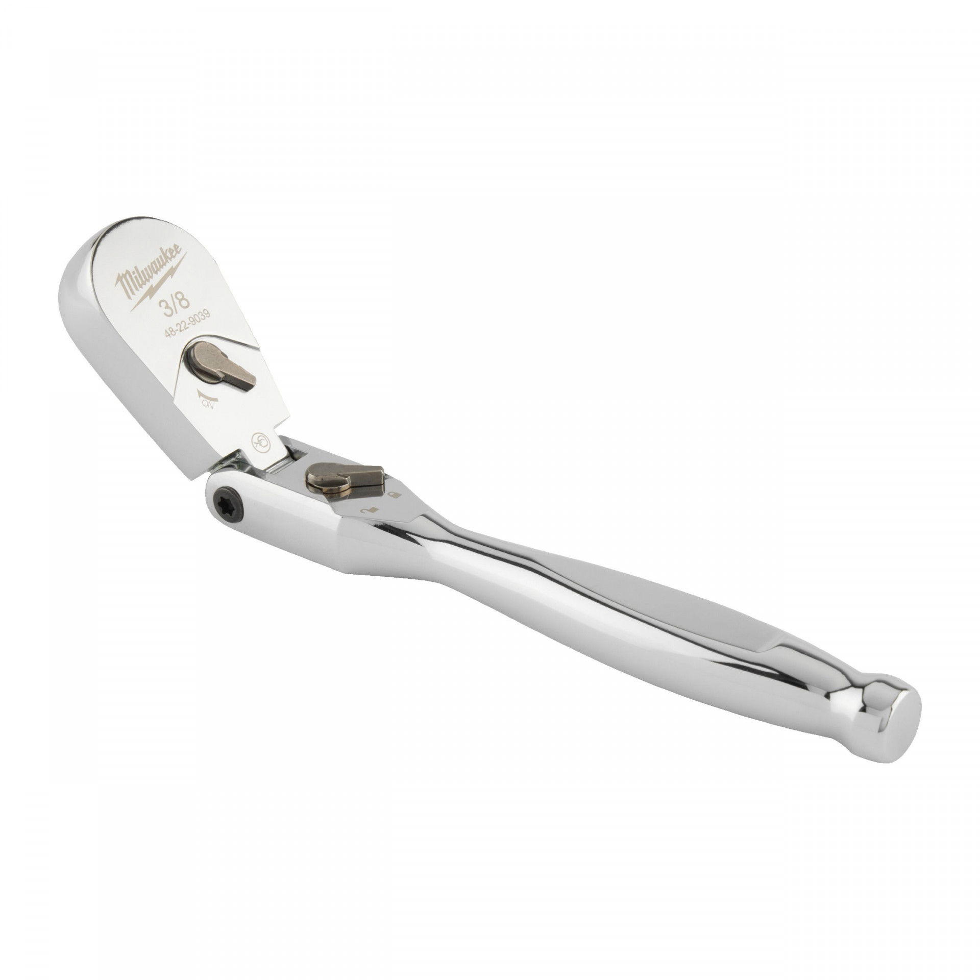 Milwaukee 3/8" csuklós fejű racsnis hajtókar, váltókaros, 90-fogú, 216 mm termék fő termékképe