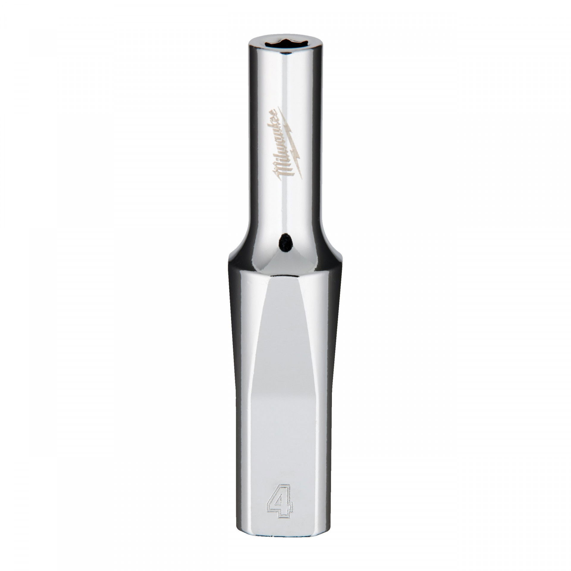 Milwaukee FOUR FLAT™ oldalú 1/4"-os dugókulcs fej, hosszú, 6-lapú, 4 mm termék fő termékképe