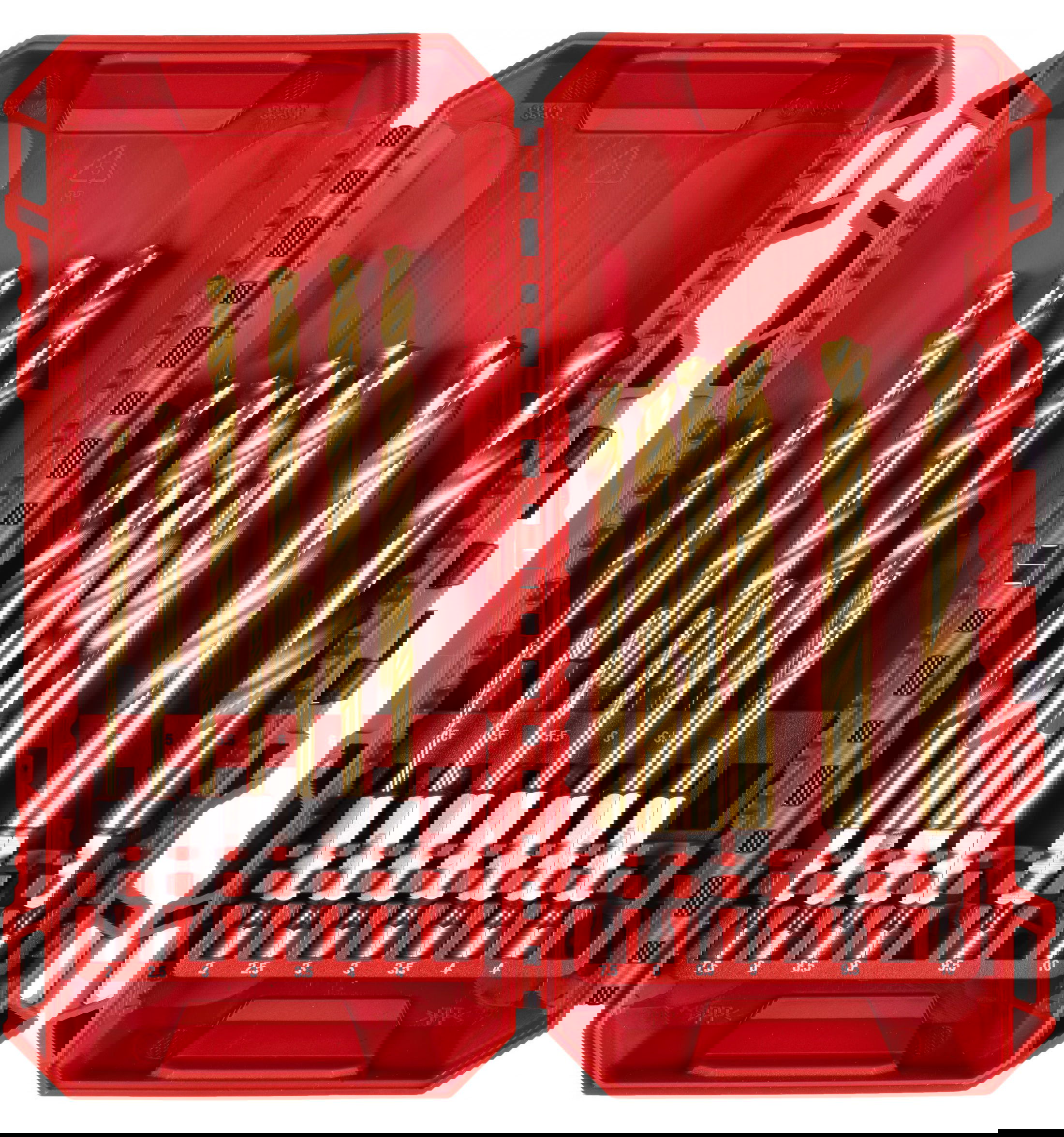 Milwaukee Shockwave™ HSS-G titán-nitrid RED HEX fém fúrószár készlet, 19 darabos termék fő termékképe