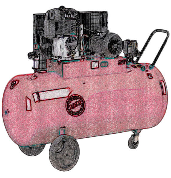 Demotech HU-8T 270 literes dugattyús kompresszor, 10209BER termék fő termékképe