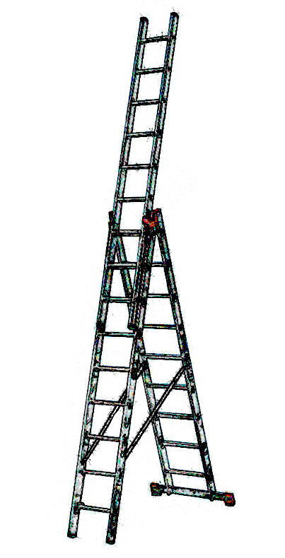 Demotech TT9-LK 3x9 fokos háromrészes sokcélú létra, 46484BER termék fő termékképe