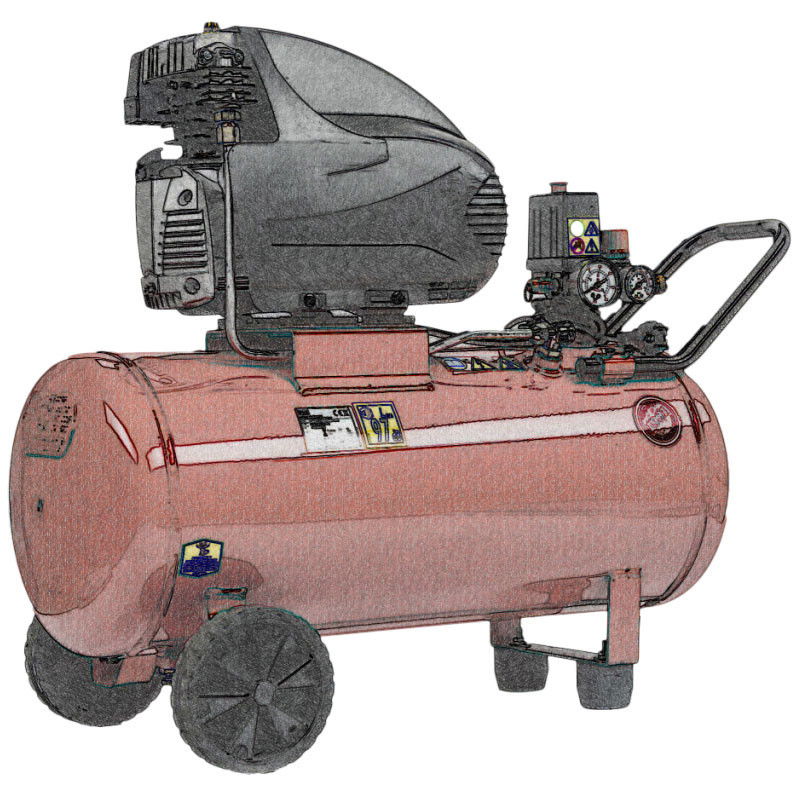 Demotech GG-5T 50 literes dugattyús kompresszor, 10205BER termék fő termékképe