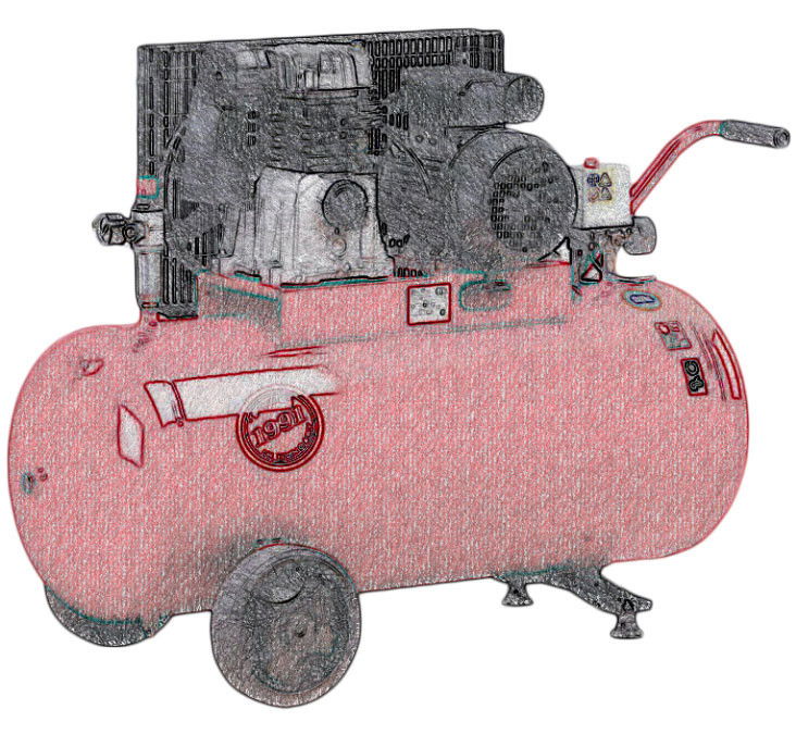 Demotech W5R 90 literes dugattyús kompresszor, 10207BER termék fő termékképe