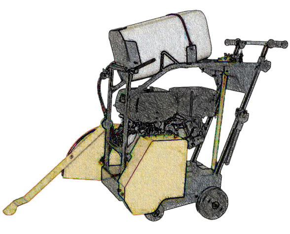 Demotech TP-TZ34 robbanómotoros aljzatvágó, 82345BER termék fő termékképe