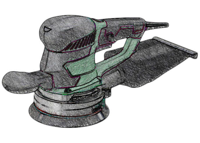 Demotech BVN543 150 mm-es hálózati excentercsiszoló, 33998BER termék fő termékképe