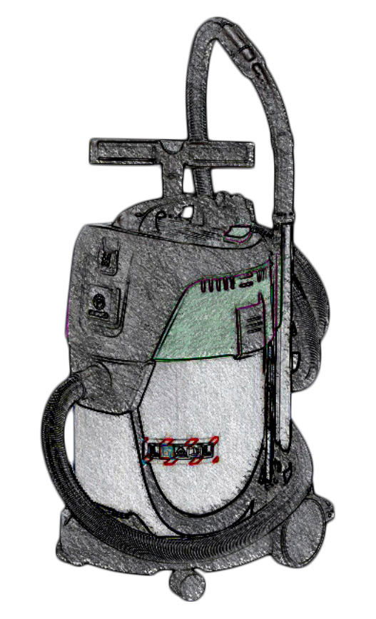 Demotech MXC-345 hálózati ipari száraz-nedves porszívó, 36113BER termék fő termékképe