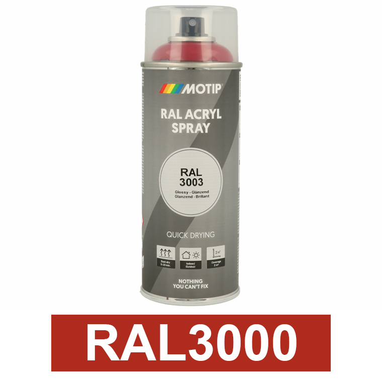 Motip Ipari festék spray, RAL3000, 400 ml termék fő termékképe