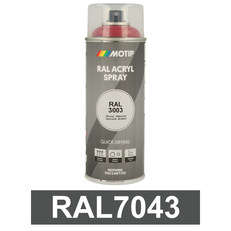 Motip Ipari festék spray, RAL7043, 400 ml termék fő termékképe