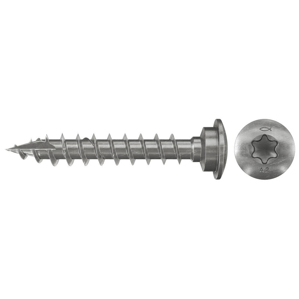 Fischer FJS-LT 7.0 x 50 A2F 50 speciális központosító hengeres fejű, A2 korrózióálló, végigmenetes oszlop csavar, TX behajtással, 50 db/csomag termék fő termékképe