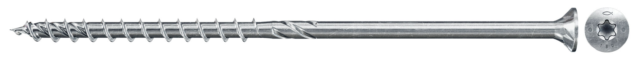 Fischer PowerFast FPF II CTP 10.0 x 300 BC 50 süllyesztett fejű, kékre horganyzott részmenetes szerkezetépítő csavar TX behajtással, 50 db/csomag termék fő termékképe