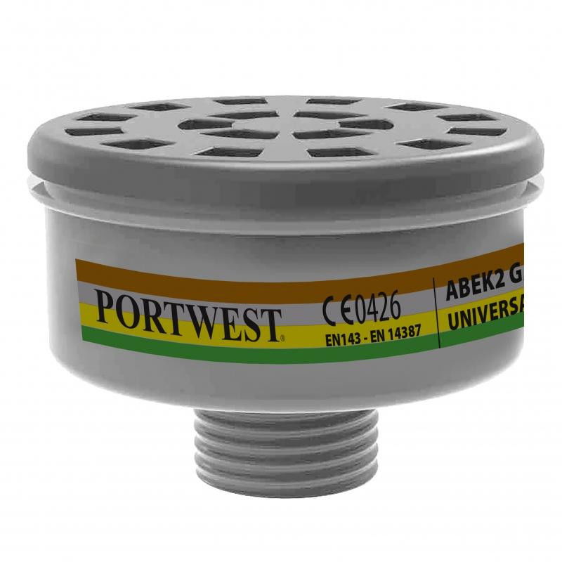 Portwest P926 - ABEK2 gázszűrő univerzális csatlakozással, 4 db/csomag termék fő termékképe